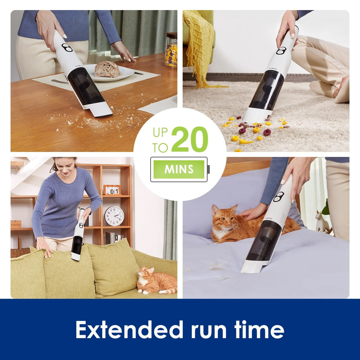 Tineco Go Mini Handheld Vacuum Cleaner - 20 Minute Runtime, Lightweight & Portable